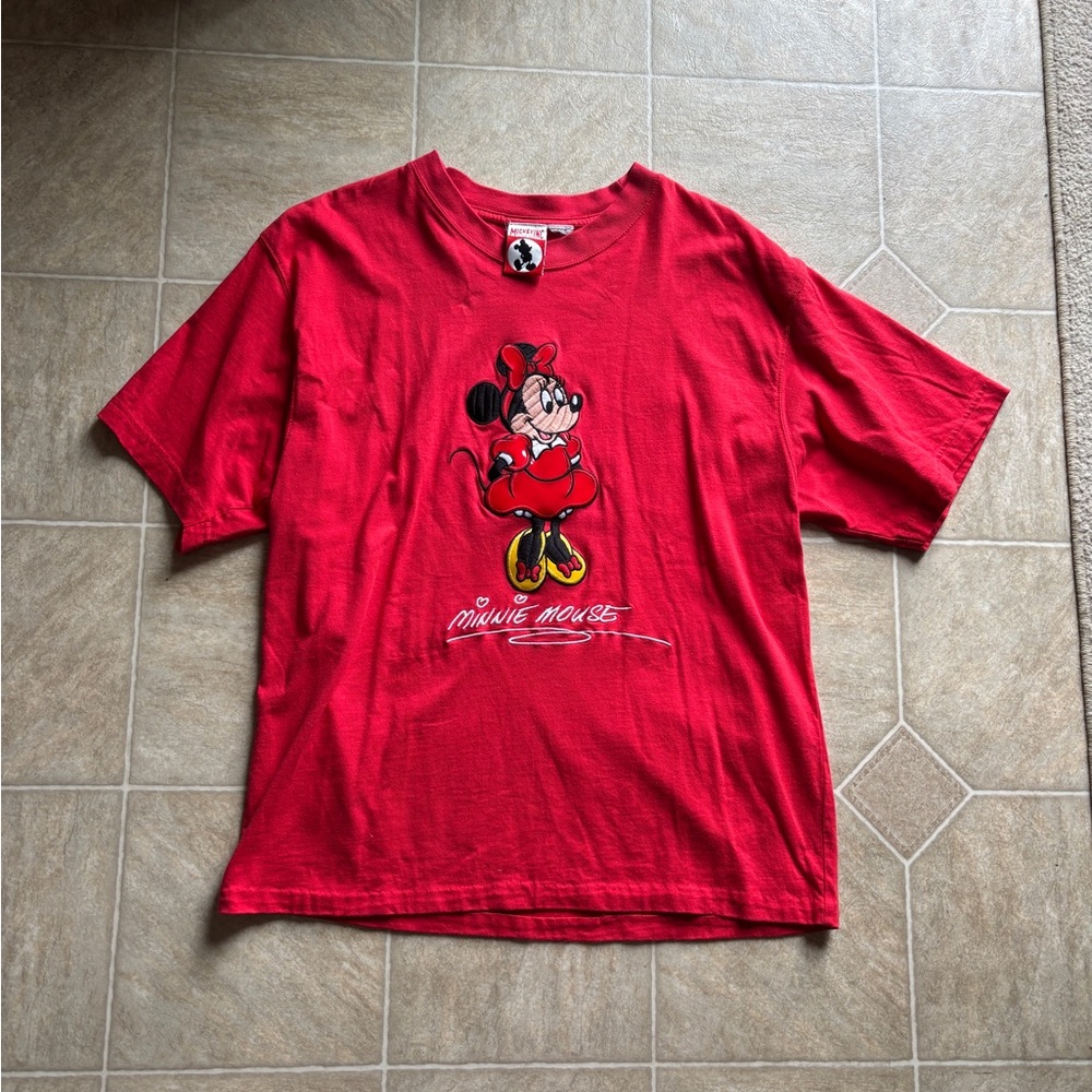 Vintage Disney Red Minnie Mouse Short Sleeve Tee